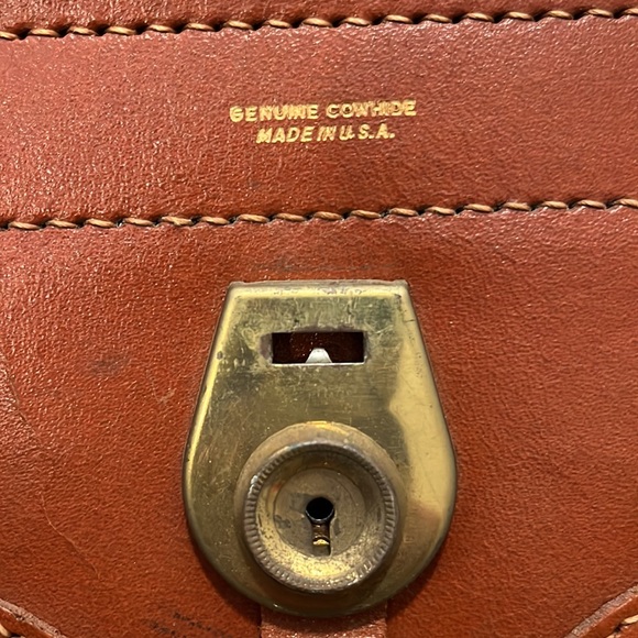 1950 Genuine Cowhide Camera Bag Multi-Use Handbag Vintage Leather Tote USA - Picture 12 of 16